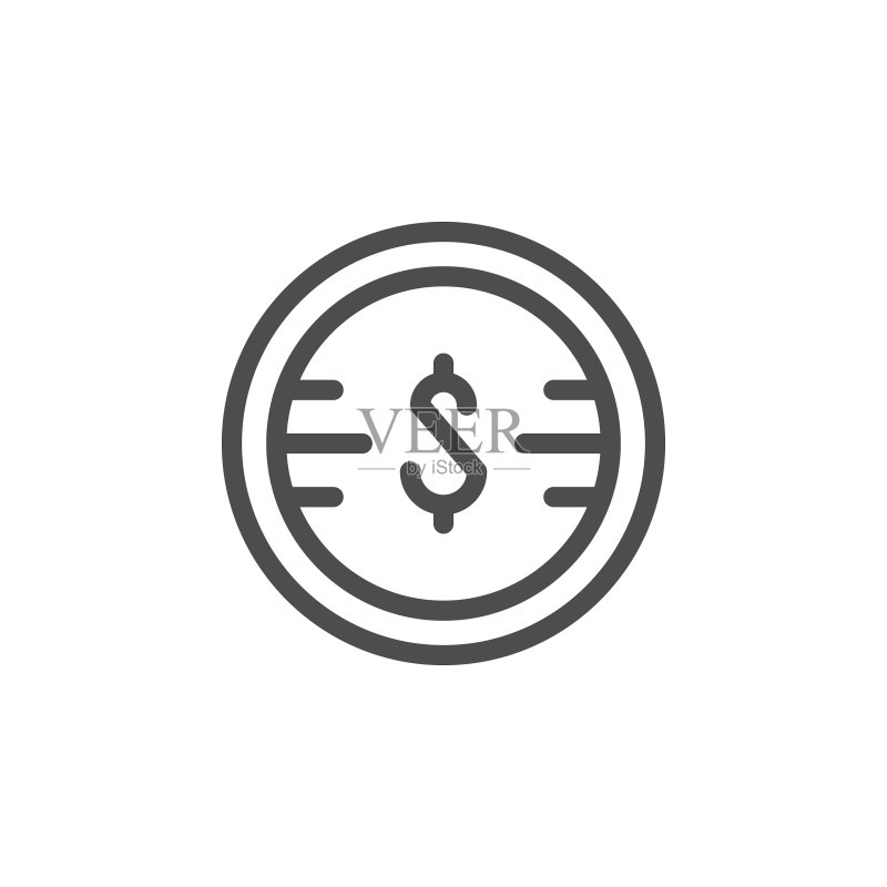 金钱线条图标图标素材