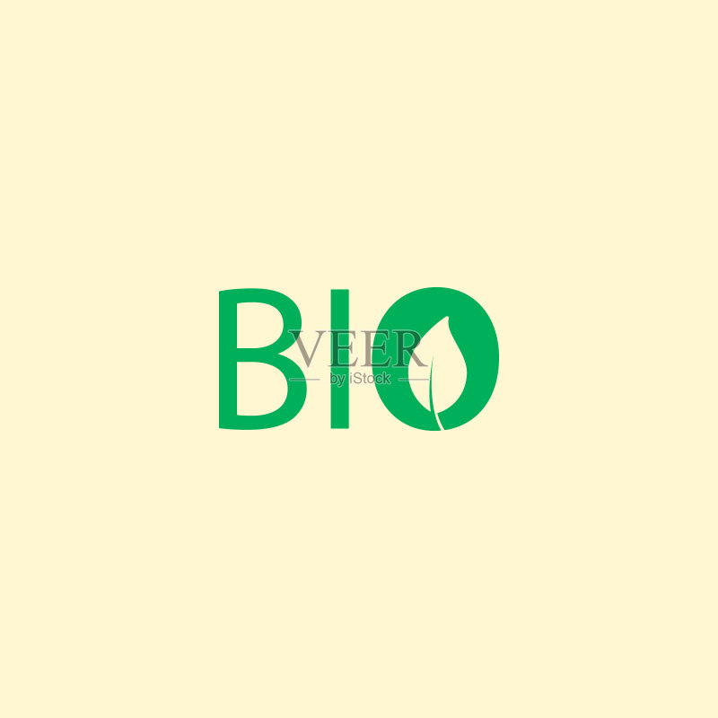 生物标志图标扁平元素图标素材