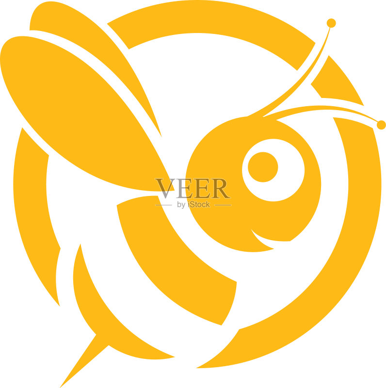 蜜蜂logo模板图标图标素材