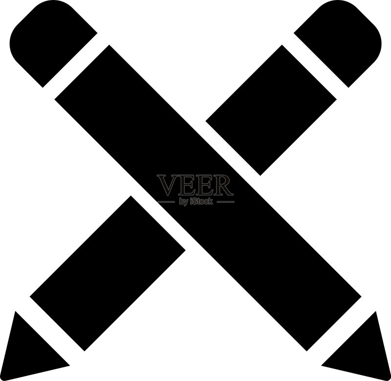 办公学校美术铅笔图标符号图标素材