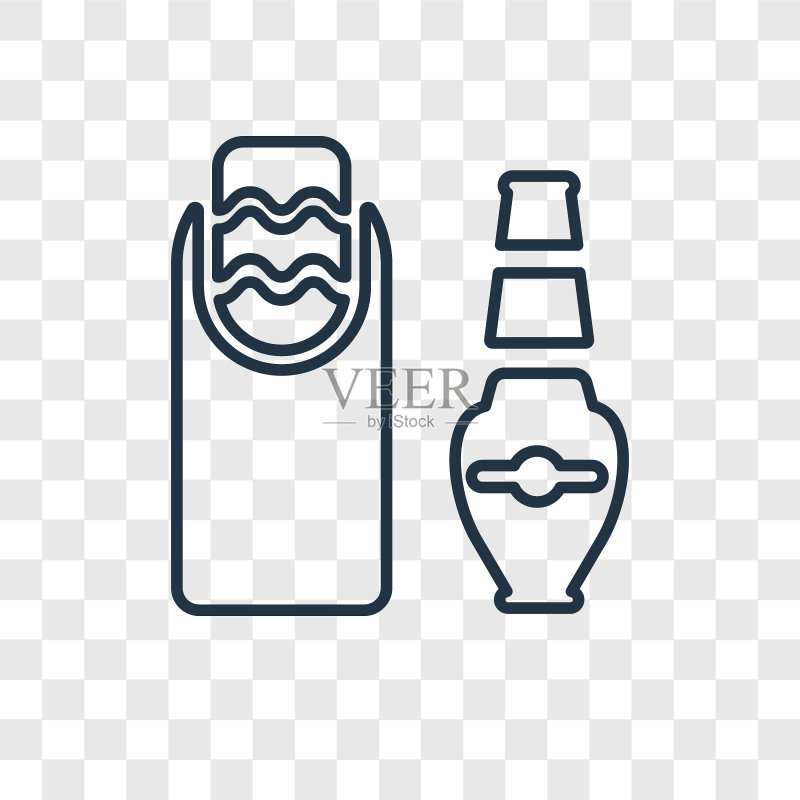 指甲油概念线性图标图标素材