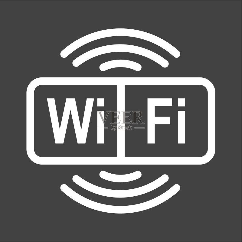 WiFi信号标志图标素材