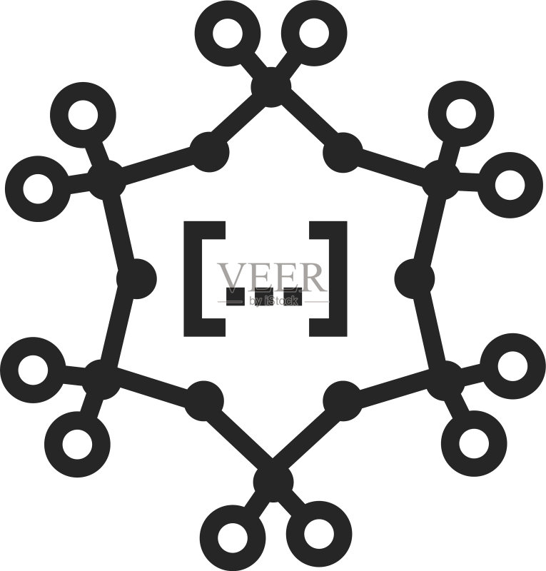复杂化学式图标简洁风格图标素材