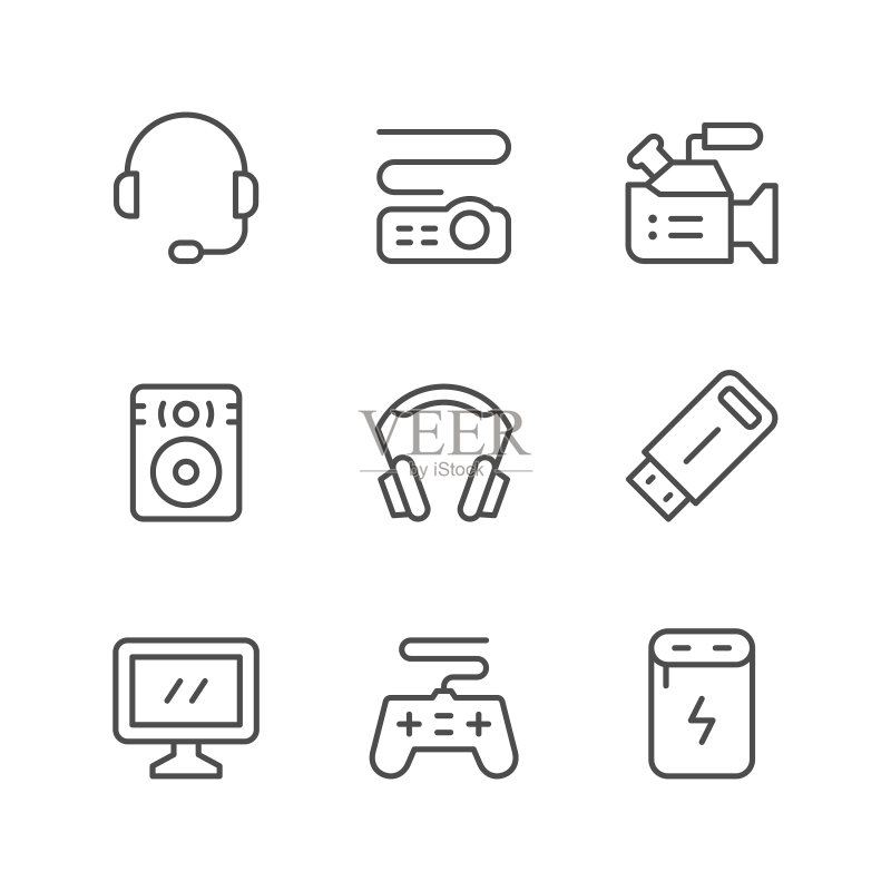 小工具线性图标合集图标素材