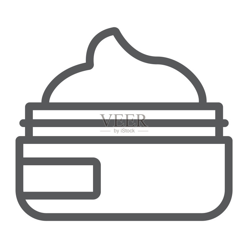 美容霜化妆品线条图标图标素材