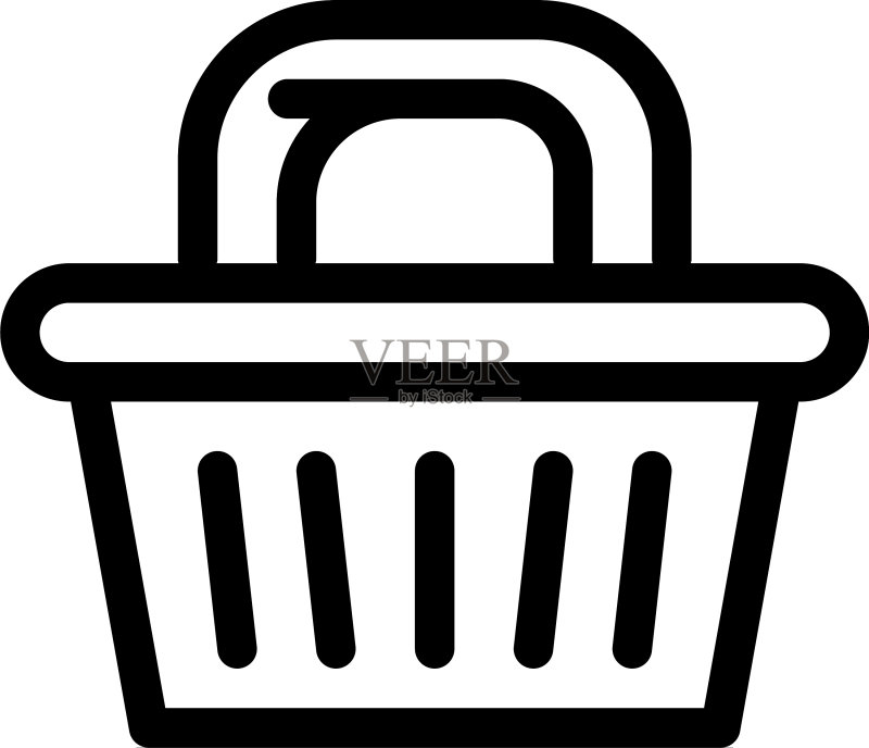 服装篮图标轮廓样式图标素材