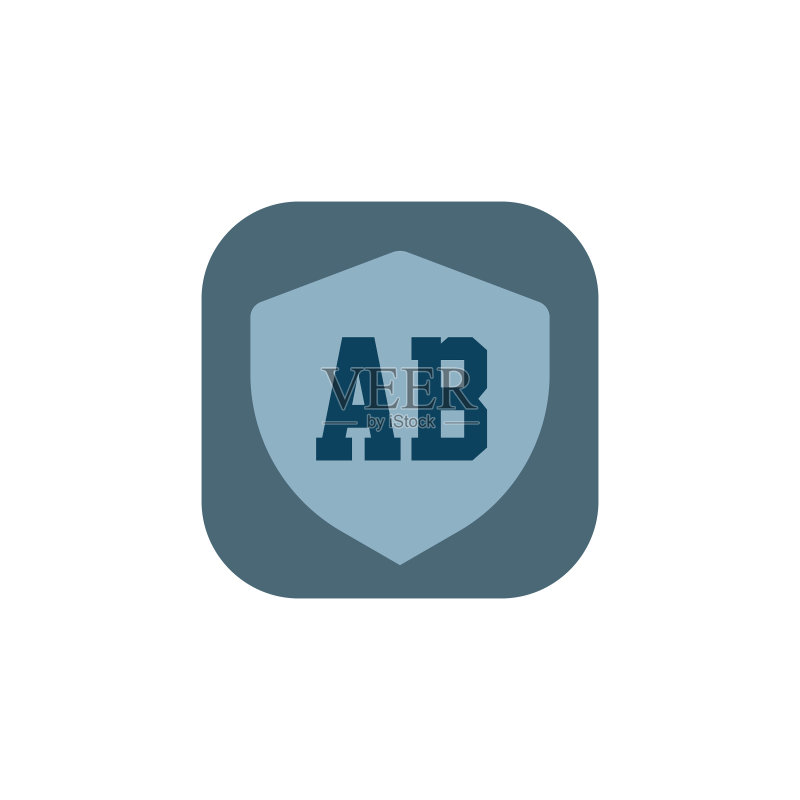 字母AB模板设计图标素材