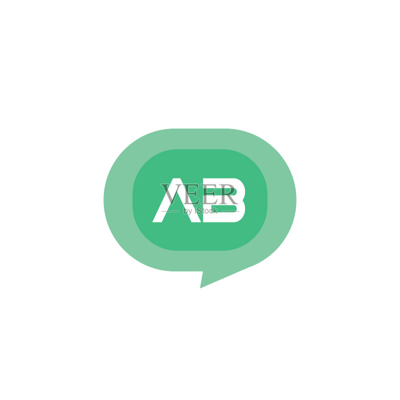 字母AB模板设计图标素材