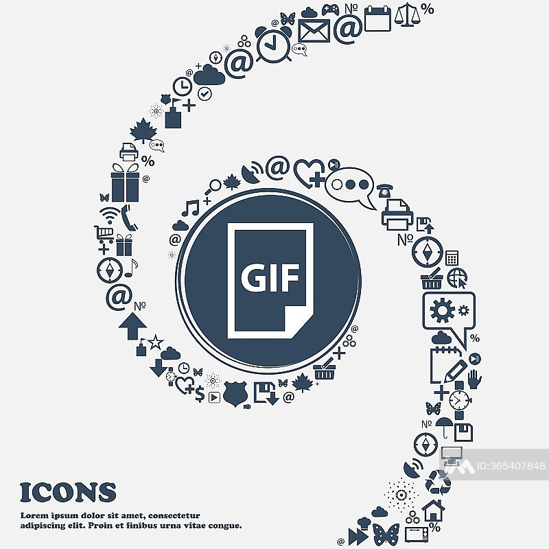 GIF文件格式图标图标素材