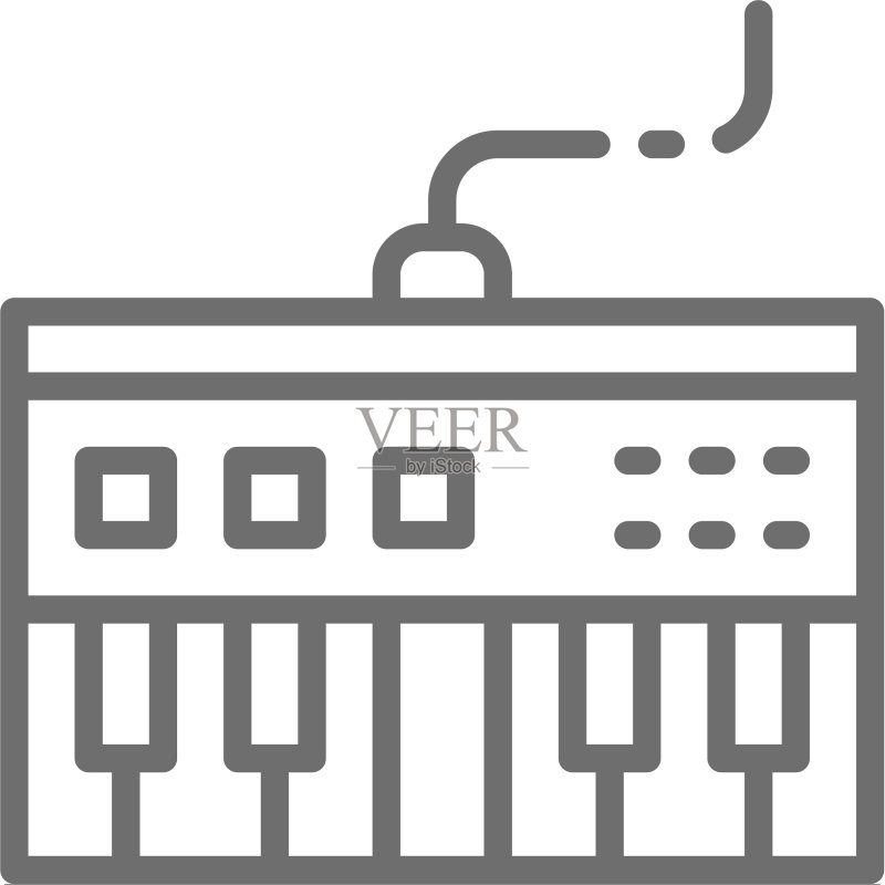 合成器线条图标图标素材