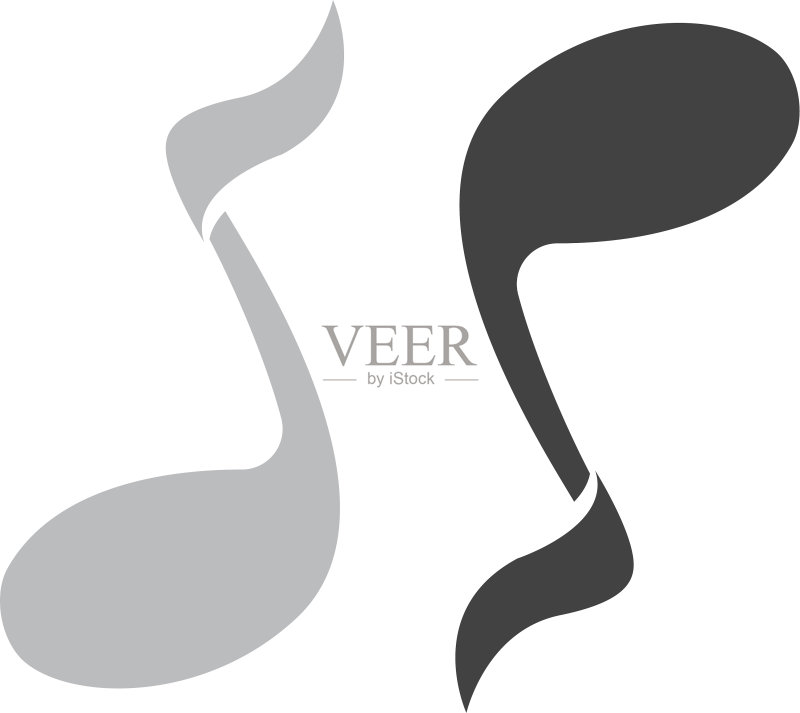音乐符号logo和图标模板图标素材