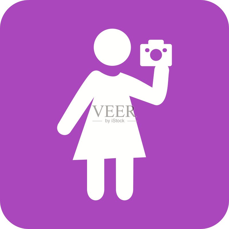 女人在拍照图标素材