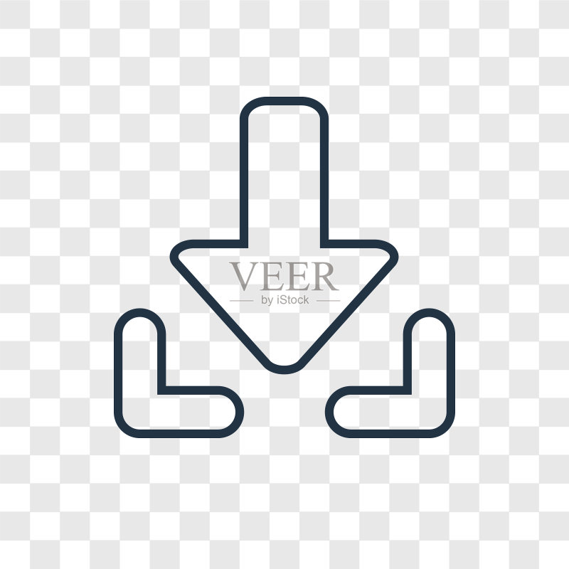 线性下载箭头图标图标素材