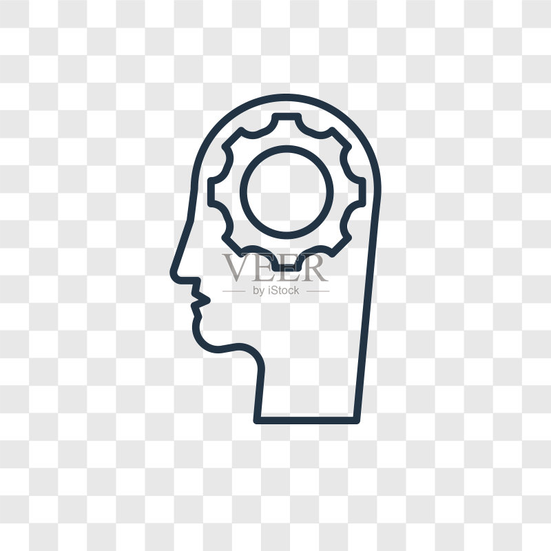 人工智能概念线性图标图标素材