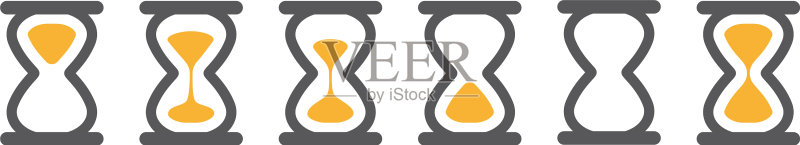 用于动画帧的沙漏图标(灰色)图标素材