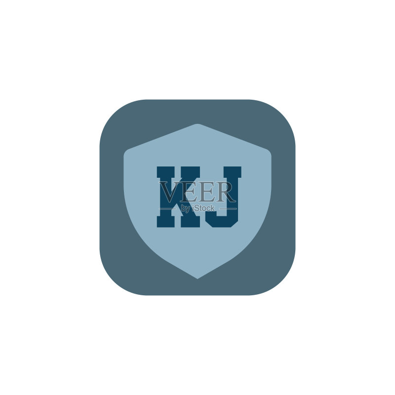 字母KJ logo模板设计图标素材