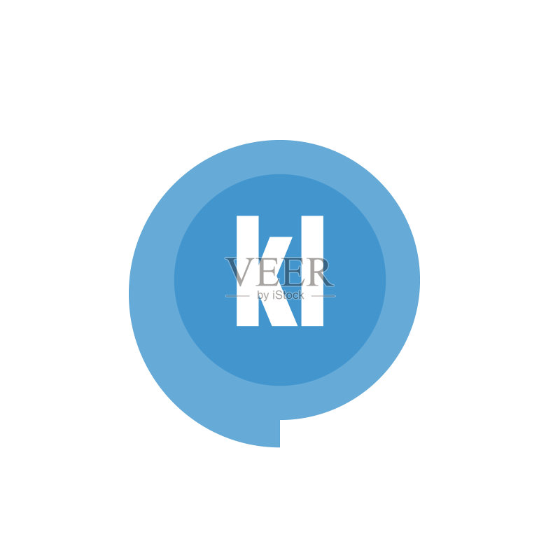 KL字母logo模板设计图标素材