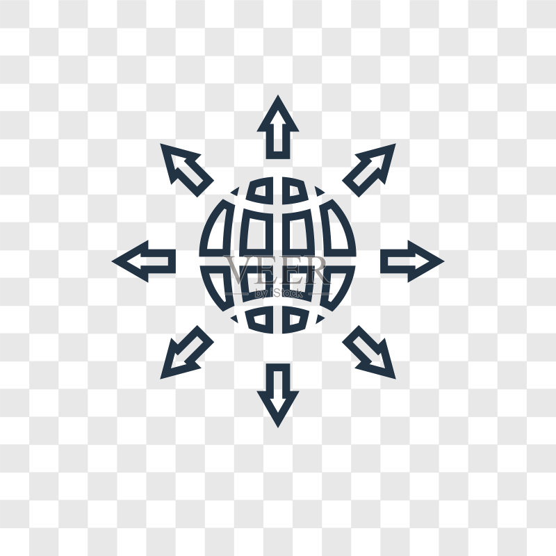 货运概念线性图标图标素材