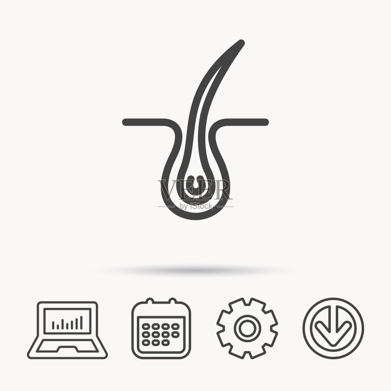 毛发学皮肤科图标图标素材