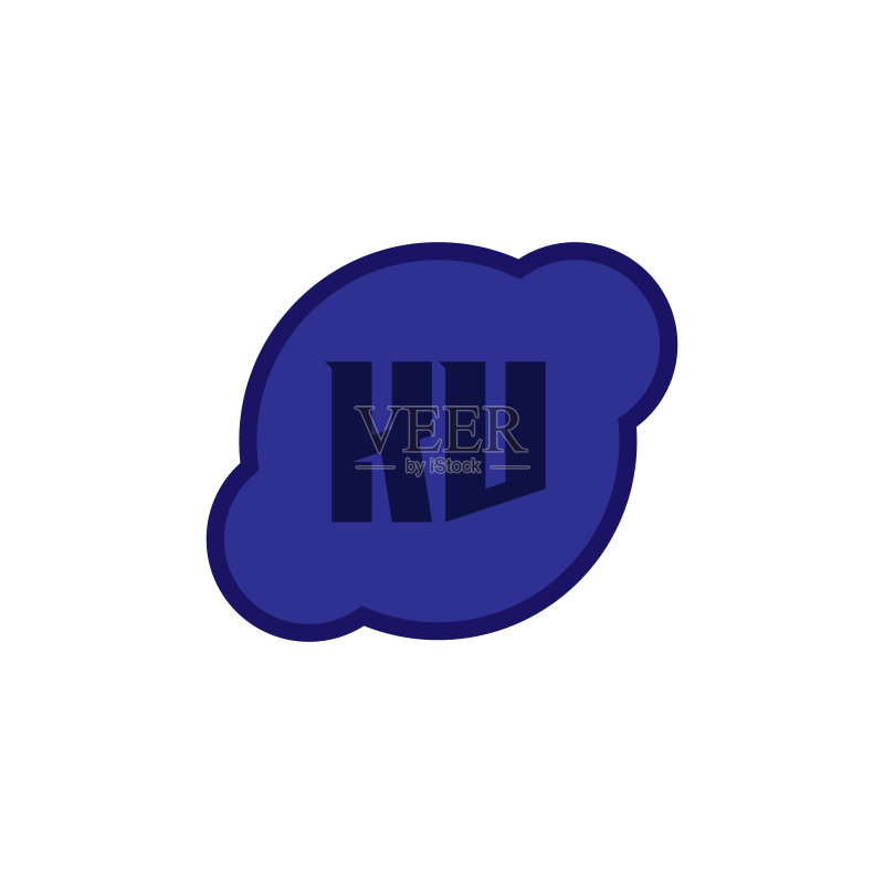 KV字母logo模板设计图标素材