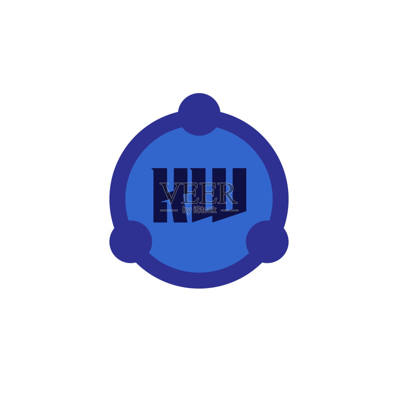 字母logo KW模板设计图标素材