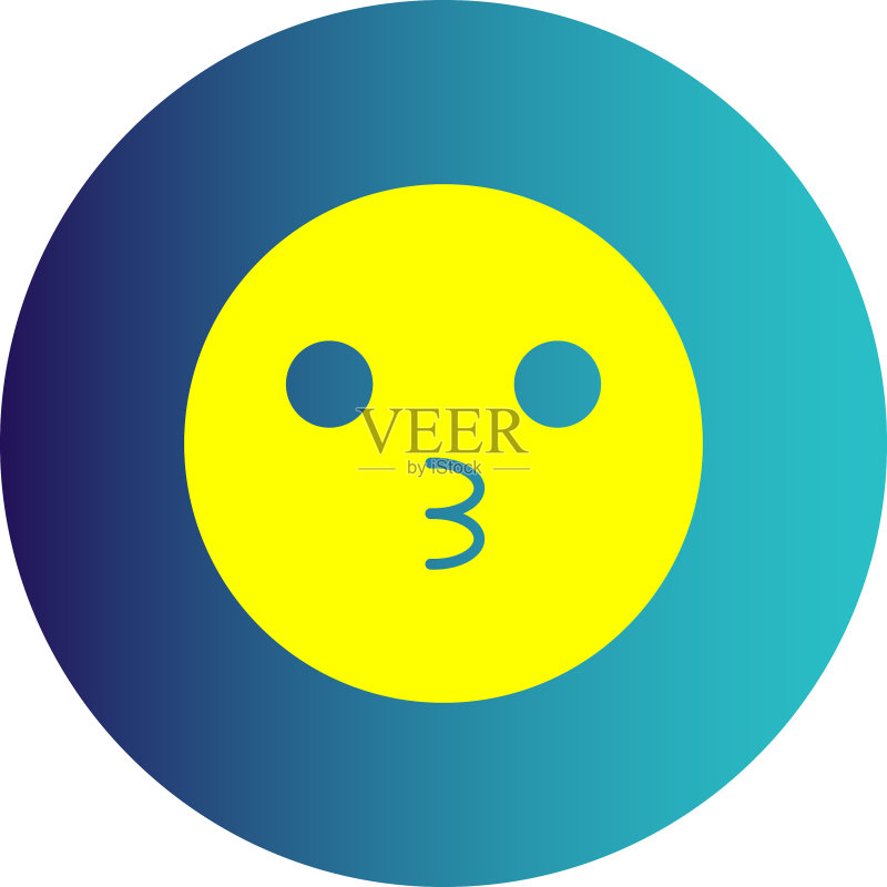 亲吻表情符号图标图标素材