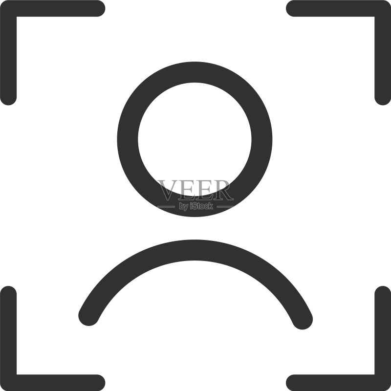 相机聚焦框内的用户图标图标素材
