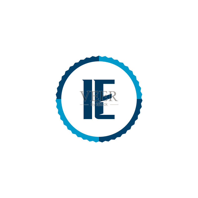 字母IE logo模板设计图标素材