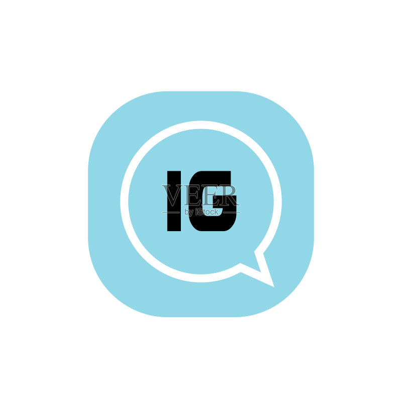 IG首字母标志设计模板图标素材