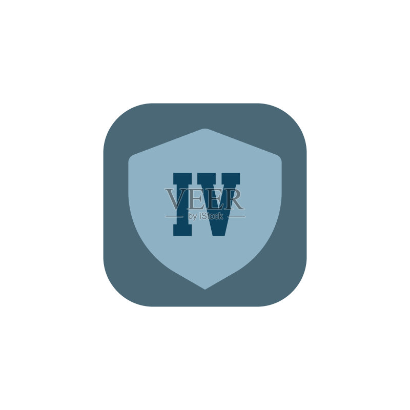 IV字母Logo模板设计图标素材