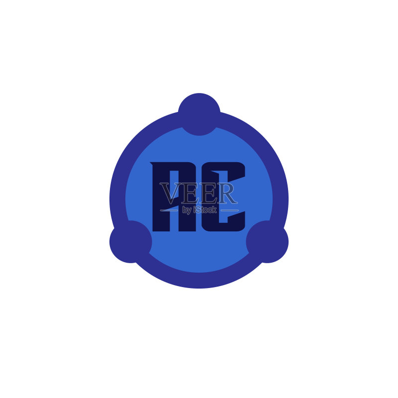 字母AC Logo模板设计图标素材