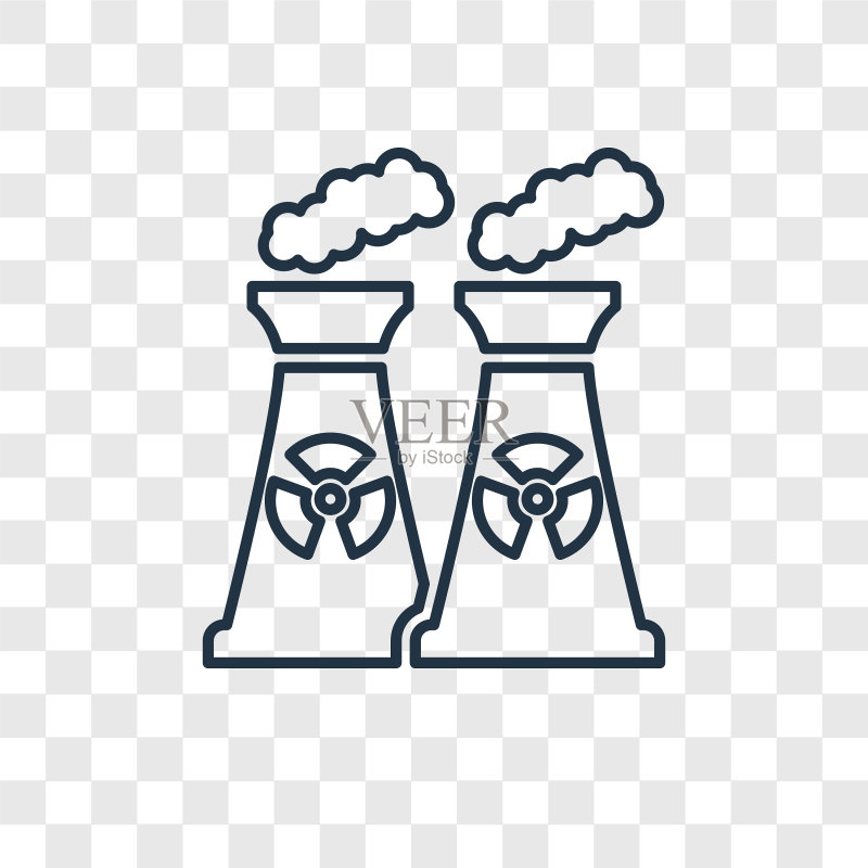 核电站概念线性图标图标素材