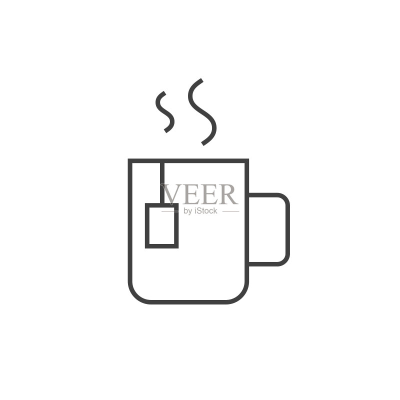 茶杯轮廓图标图标素材