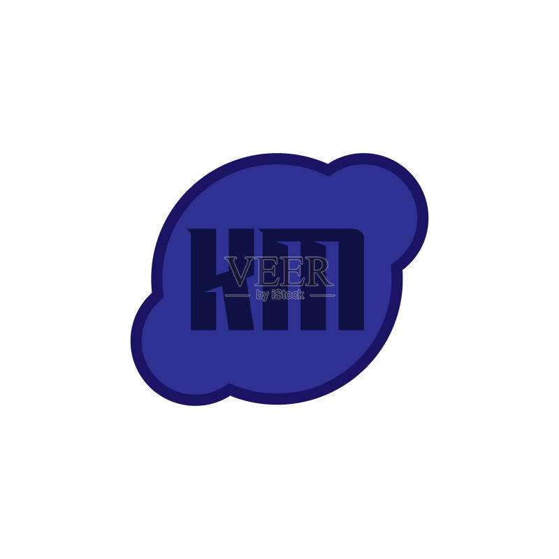 字母KM标志模板设计图标素材