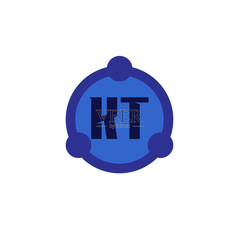 KT首字母logo模板设计图标素材
