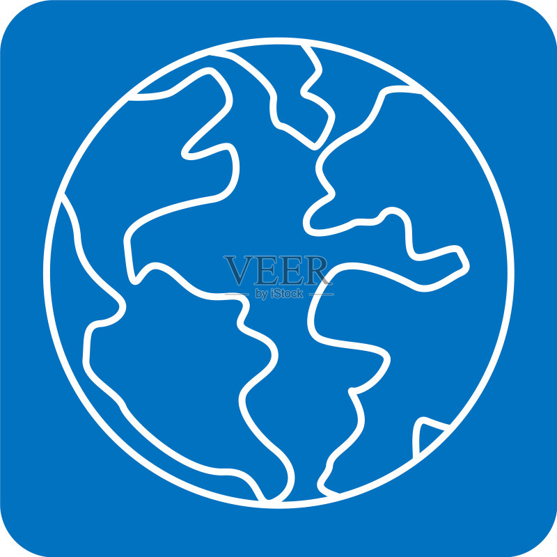 地球符号行星概念全球图标扁平图标素材