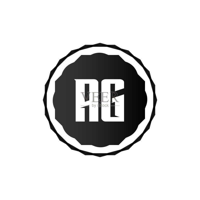 首字母AG标志模板设计图标素材