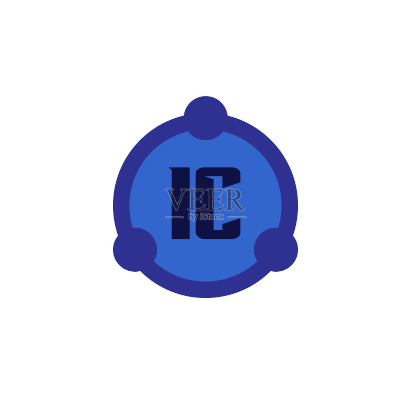 IC首字母Logo模板设计图标素材