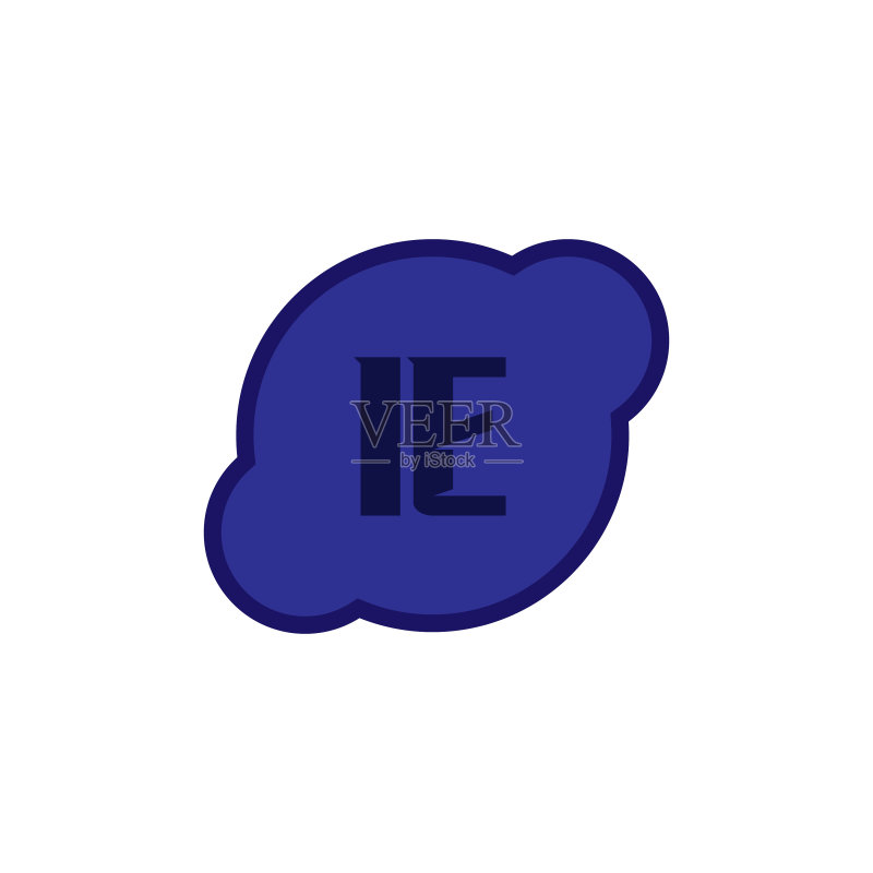 字母IE logo模板设计图标素材
