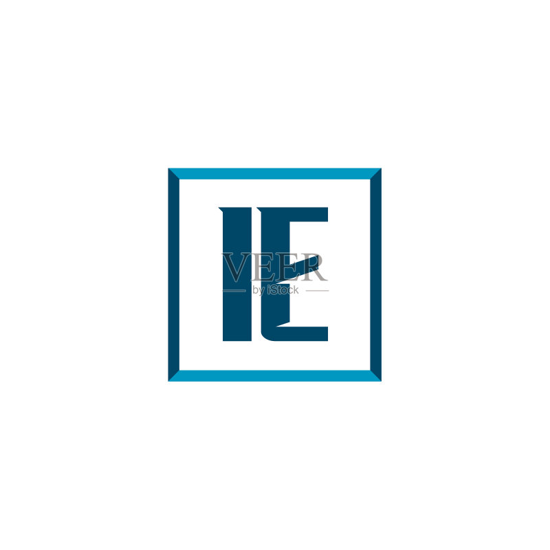 字母IE logo模板设计图标素材