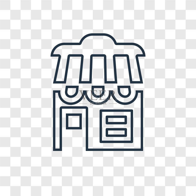 餐厅概念线性图标图标素材