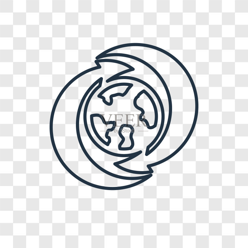 全球回收线性图标图标素材