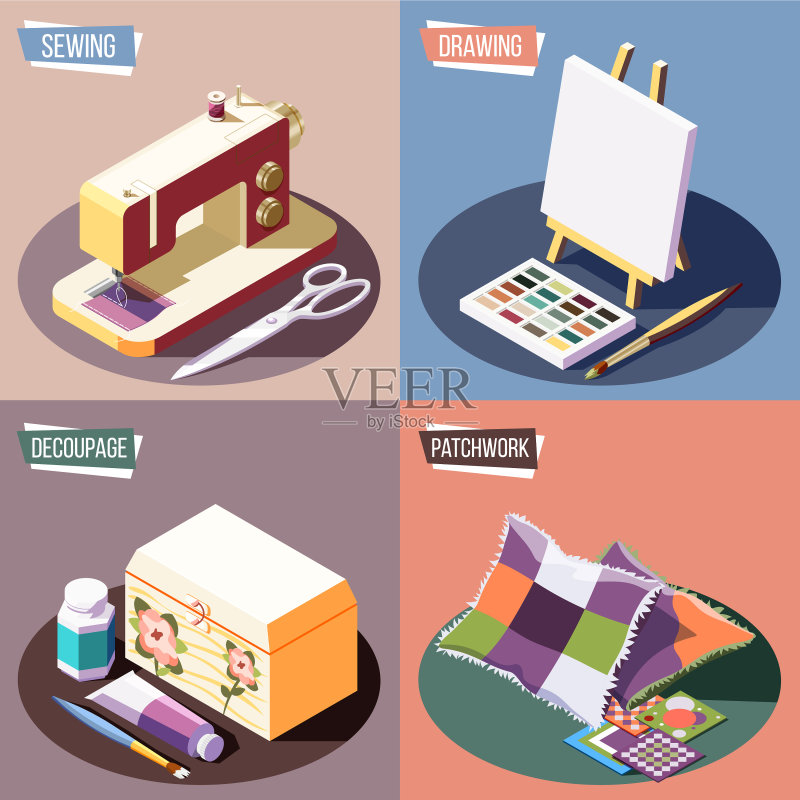 爱好工艺品2x2设计概念图标素材