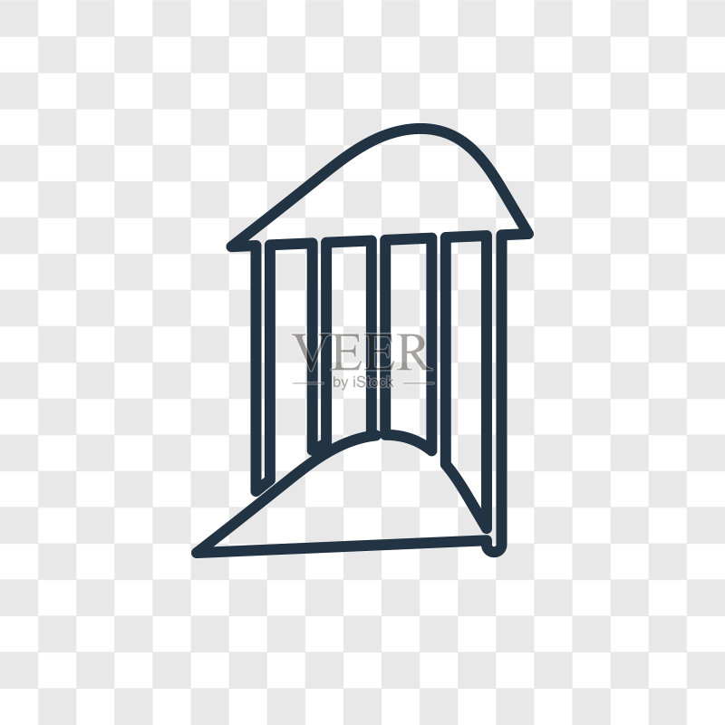 游乐园线性概念图标图标素材