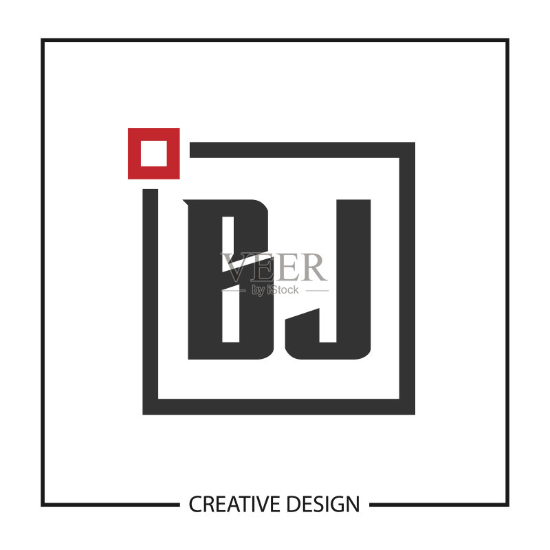 首字母BJ标志模板设计图标素材