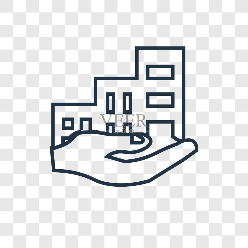 住宅概念线性图标图标素材