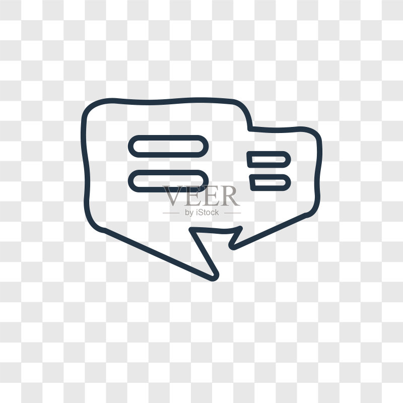 对话概念线性图标图标素材