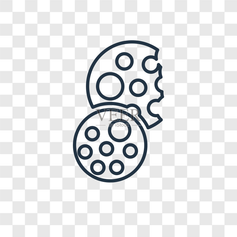 饼干概念线性图标图标素材