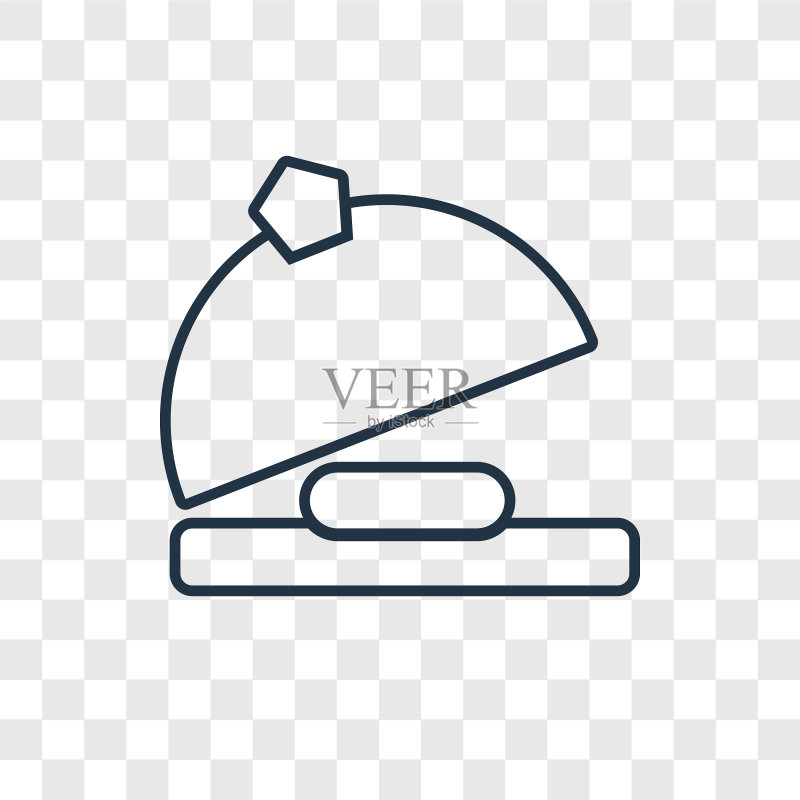 透明背景上的托盘概念线性图标图标素材