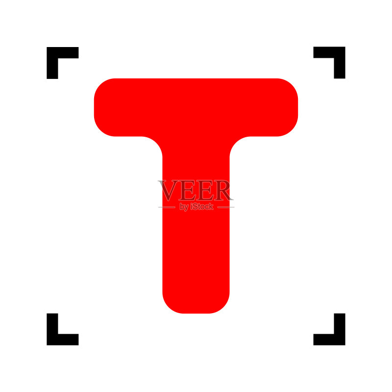 红色字母T标志设计模板元素图标素材